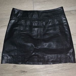 Free people leather skirt